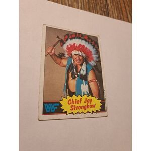 1985 Topps WWF Wrestling Trading Card Chief Jay Strongbow #20 Raw Vintage
